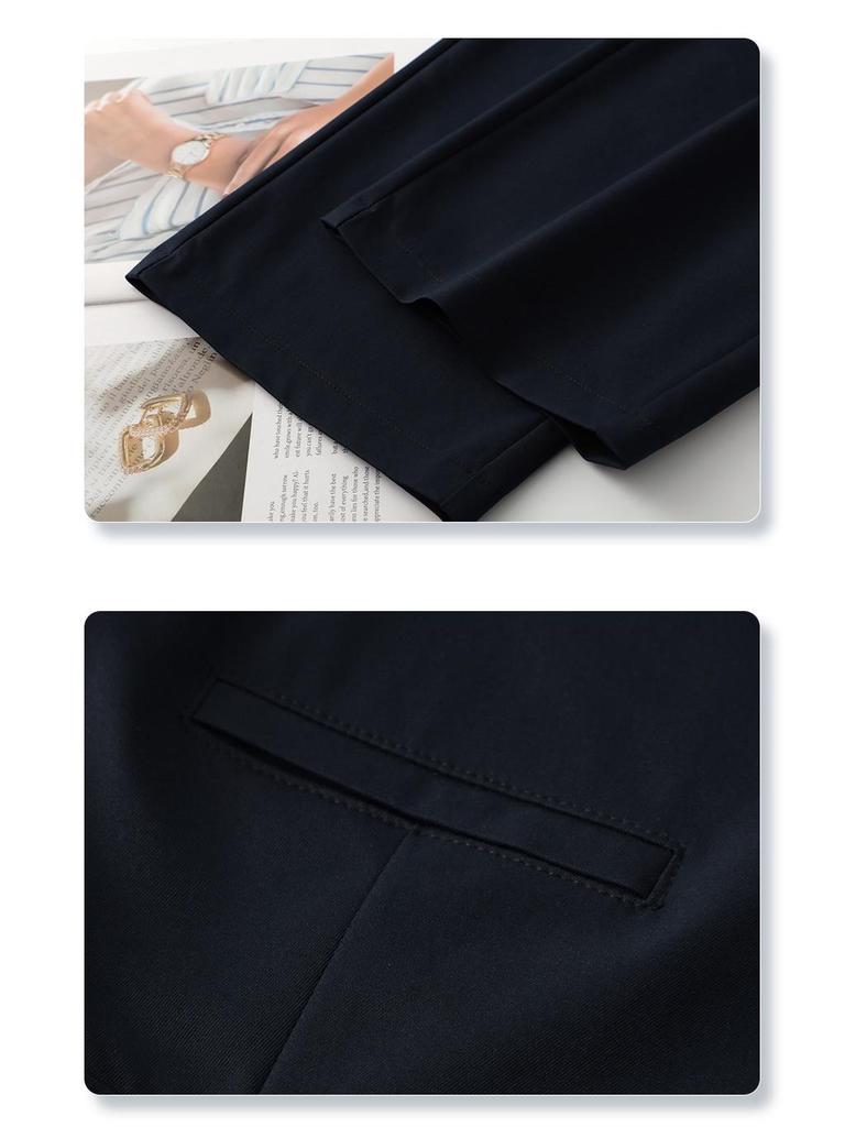 Apricot Women's Wide-Leg High-Waist Pants - Spring 2025 Slimming Straight-Leg Versatile Style