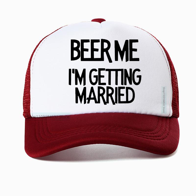 Funny Beer Me I'M Getting Married Baseball Cap Unisex Outdoors Visor Mesh Breathable Adjustable Trucker Dad Hat