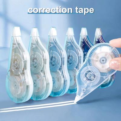 6 Adet Düzeltme Bandı Rulo Seti Pürüzsüz Kompakt Tasarım Kuruma Süresi Yok Yapışkan Yivler Dahili Rulo Yapışkan Bant