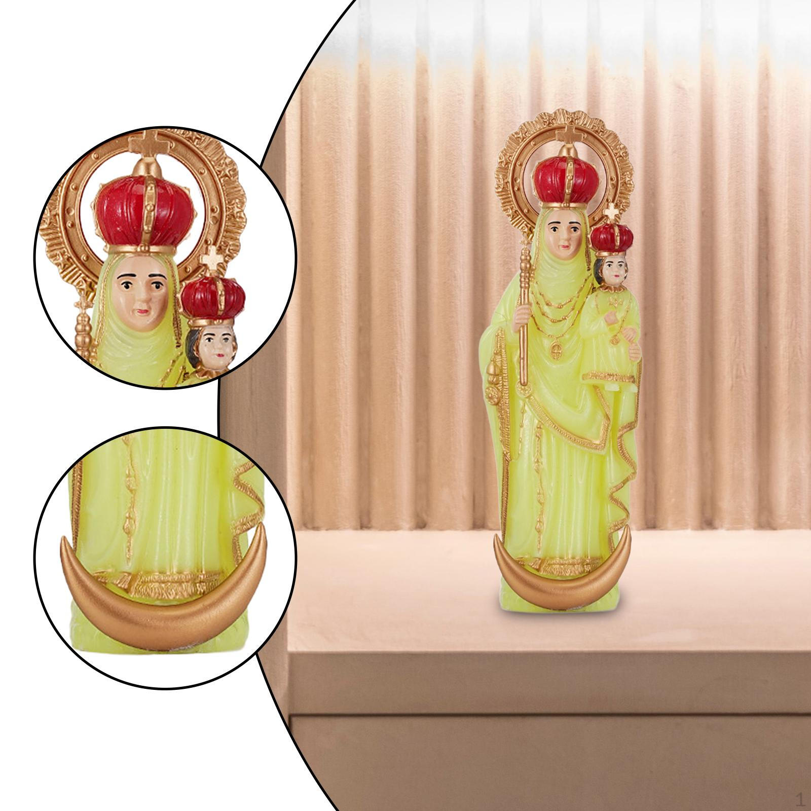 

Our Lady of Guadalupe Western Character Figurine, Tabletop Display Decor Luminous