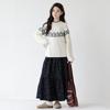2025 Teen Girl Jacquard Sweater - Autumn/Winter Knitwear