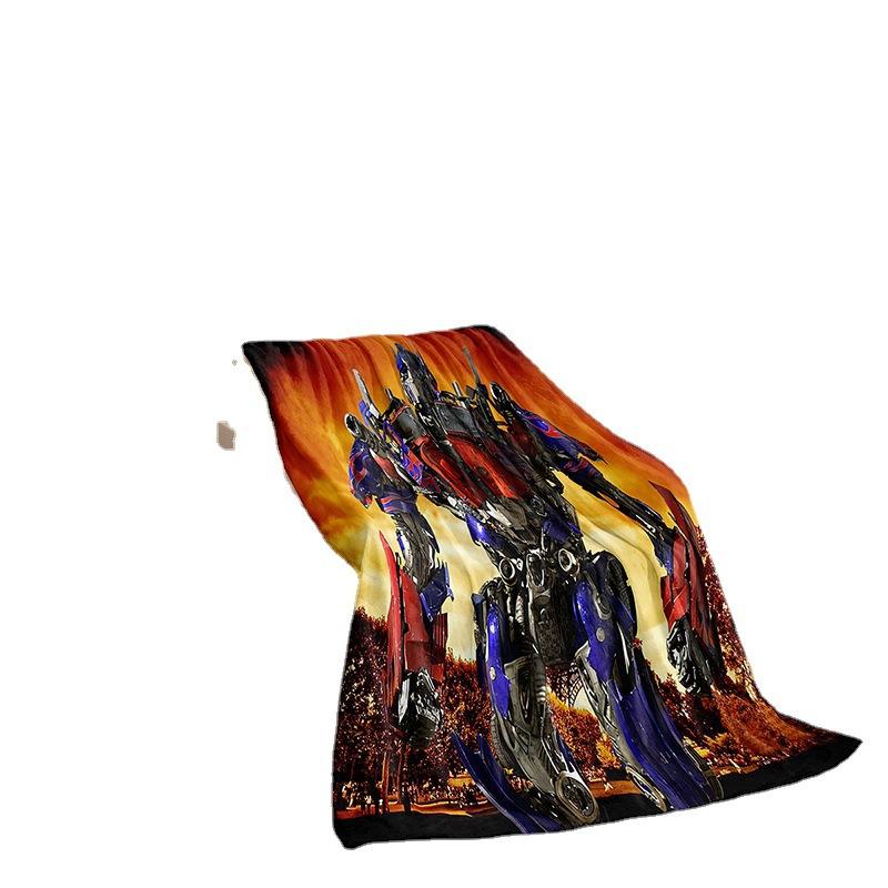 Cartoon Transformers Serie Doppelseitige Flanell 3D Digitaldruck Decke Decke