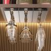 Non-drilled Installation Stemware Organizer Clear Hanging Cup Holder Wine Glass Rack  Dining Room