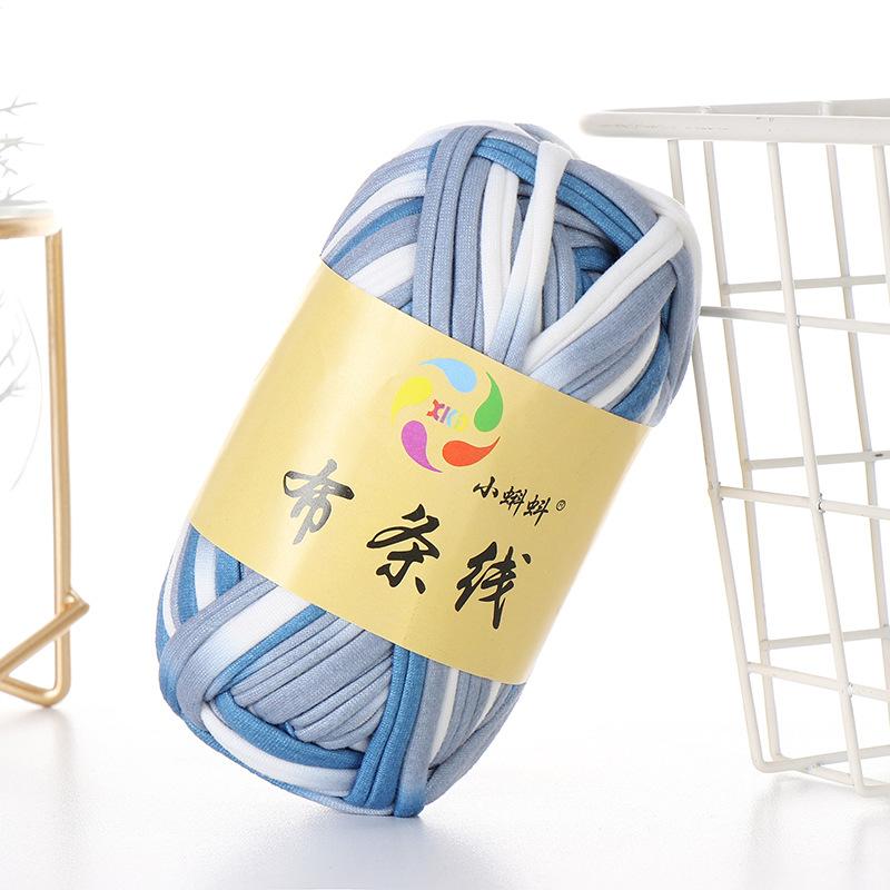 Needlework Knitting Crochet Yarn Printed Fabric Strips Line Colorful Segment Dyed Fabric Strips Line Handmade Diy Knitting Yarn Ball