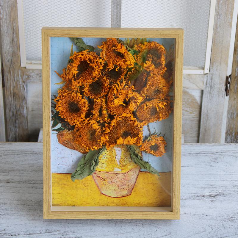 Sunflower Teddy Dried Flower Bouquet - Yunnan Natural Air-Dried Arrangement for Living Room Decor
