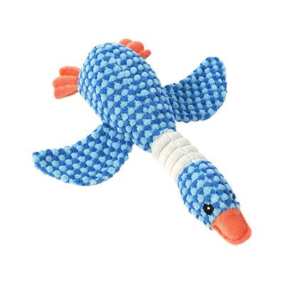 Squeaky Plush Goose Dog Toy, Interactive Stuffed Pet Chew Toy for Puppies Small Dogs, Durable Teeth Cleaning Crinkle Toy