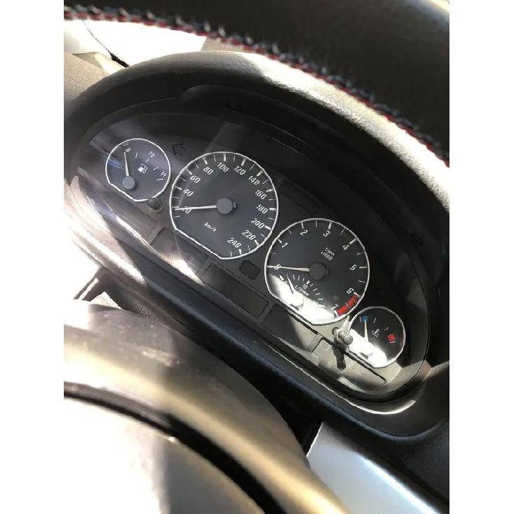 4pcs Car Accessories Interior Decorative Speed Meter Gauge Cluster Bezel Dashboard Dial Dash Ring For BMW E46 M3 3 Series