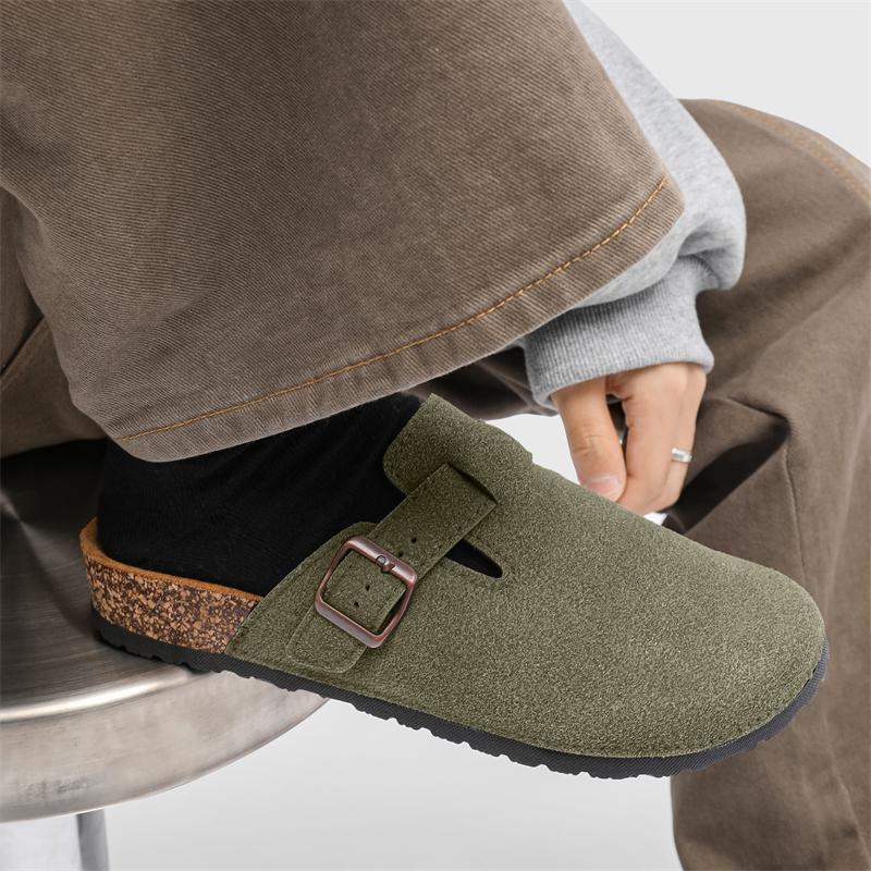 2026 Men Mules Shoe with Arch Support Unisex Classic Beach Birkenstok Mens Shoes Men's Suede Sandals Retro Cork Clogs