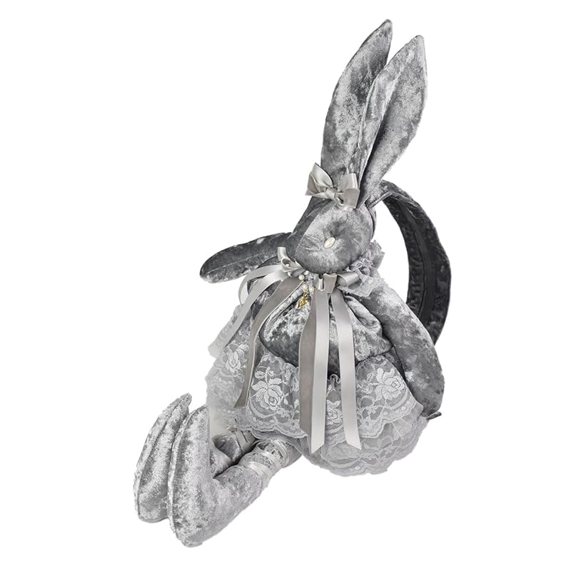 

[La Ruiz] Dress up velor rabbit backpack Size: 72×34×10cm (gray)