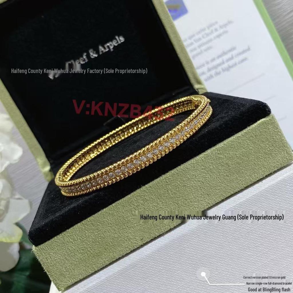 Kaleidoscope Four-Leaf Clover Women's 18k Yellow/Platinum/Rose Gold Diamond Bangle: Wide/Narrow Light Luxury