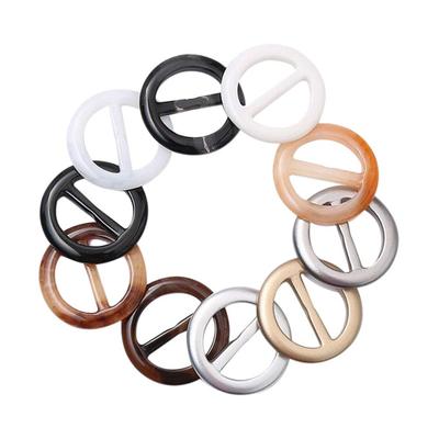 FOMIYES 20pcs Tee Shirt Clips T-Shirt Scarf Clips Rings Clothes Wrap Holder Fashion Round Circle Clips Belt Buckles for Women Girls
