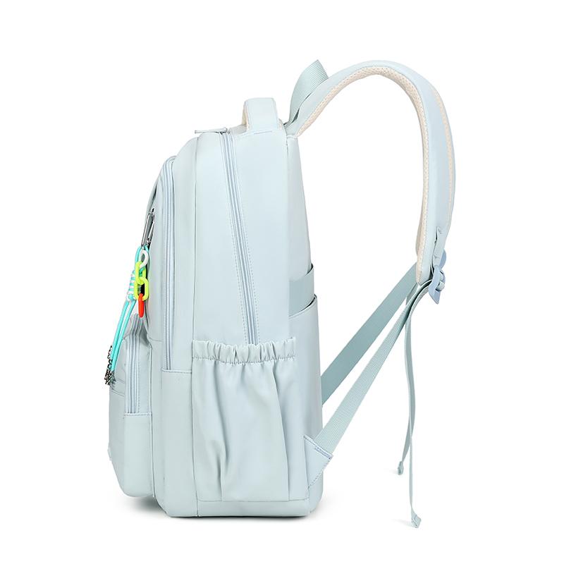 Large Capacity Student Schoolbag Women's Solid Color Backpack Multi-compartment Travel Backpack