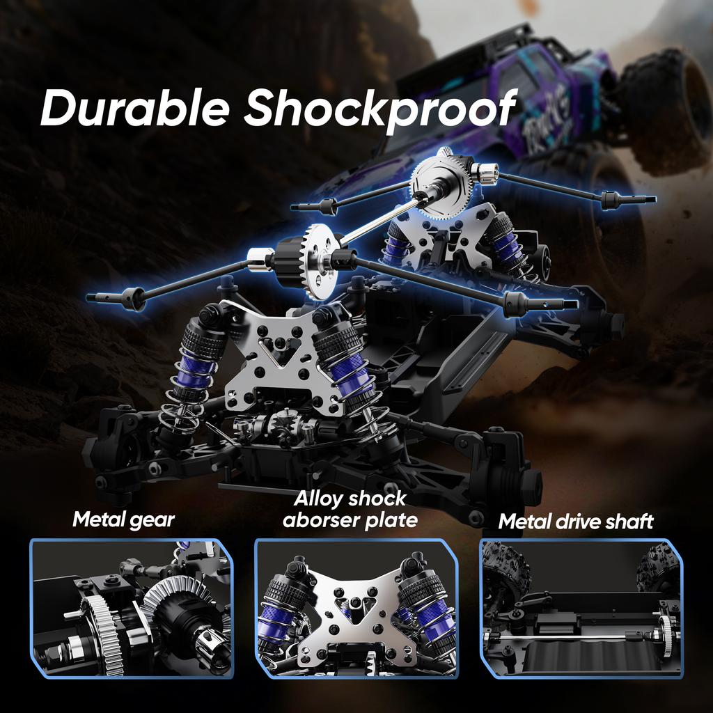 JIUSI PT14R MT14R 1/14 4WD RC Car 80km/h Brushless 2.4G Remote Control Racing Car High Speed Off-road RC Truck 3S 35C 2200mAh