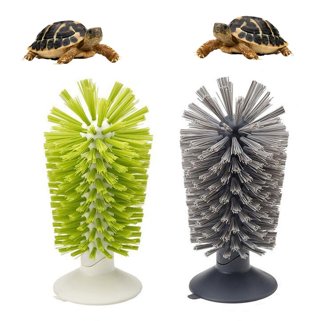 Amphibian Friendly Turtle Back Scrub Brush PVC Suction Cup Exfoliation Tool for Removing Shell Scutes and Promoting Shell Health