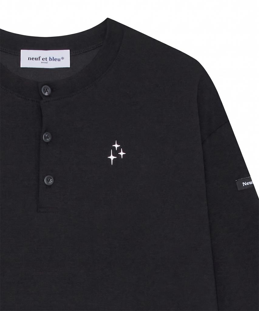 Nupeuebeullu Neb Henryneck Long Sleeve (Black)