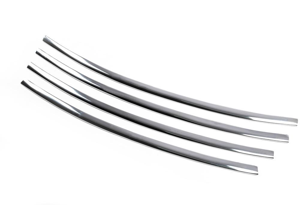 Bumper Grille (2013-2025, Stainless Steel) Carmos - Turkish Steel for Renault Fluence