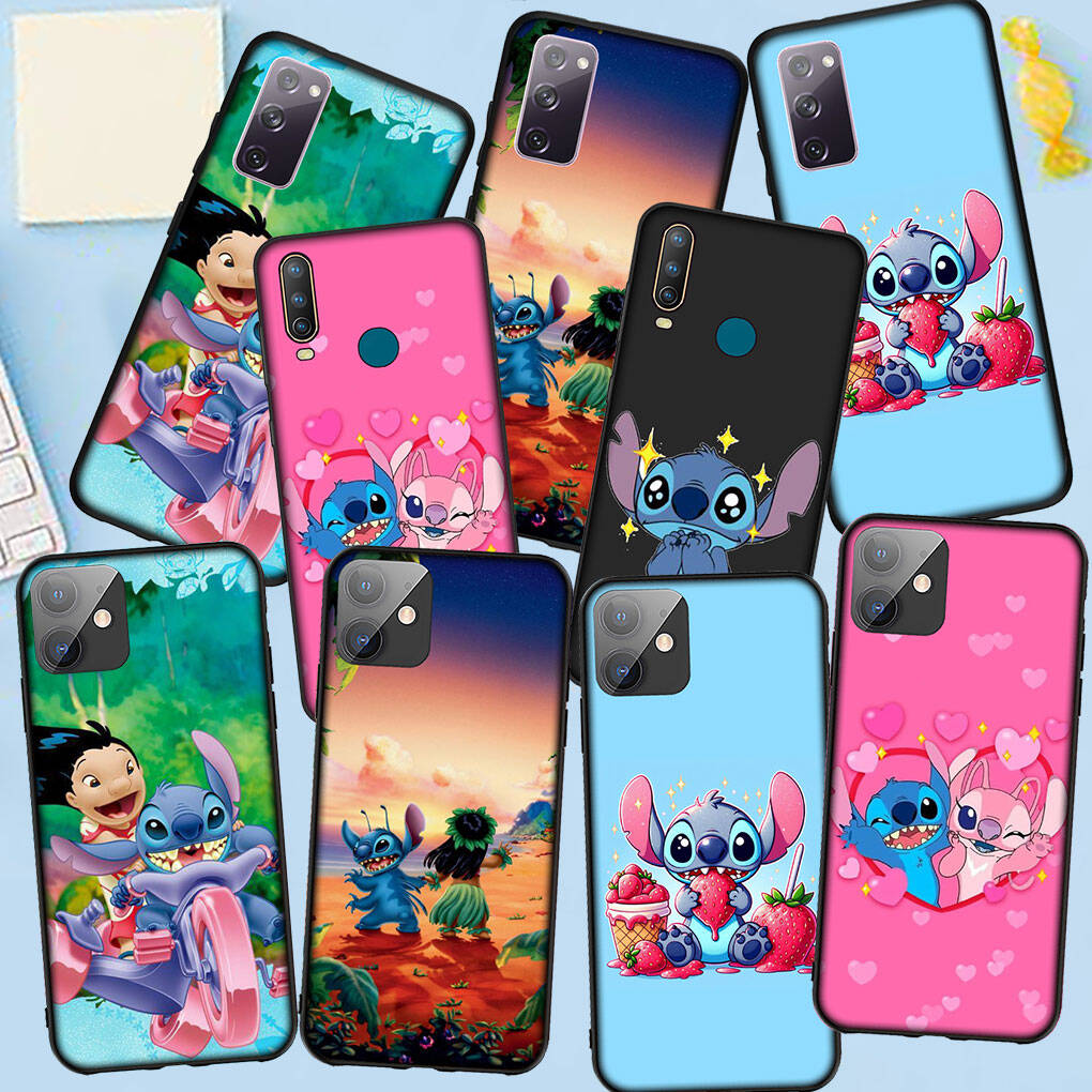 Phone Case for iPhone 17 16 15 Plus X XR Huawei P30 P20 Lite Redmi Note 14 12 11 13 Pro Max OPPO A60 A80 A40 A18 A38 Cartoon Lilo Luxury Stitch Cover