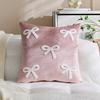 Throw Pillowcase Velvet Soft Decorative Cover Bow Pattern Multiple Sizes Cushion Case Sofa Bedroom Chair