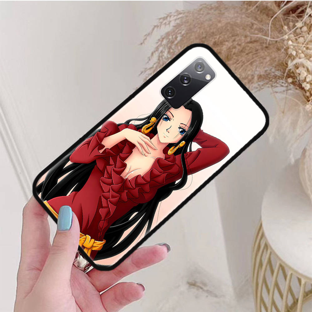 Black Case for Xiaomi Poco X6 X4 M5 M6 F5 F6 C65 C55 C50 C51 C40 Pro Redmi 14C A3X 13C 12C 11T 10A 9C Note 7 6 8A Plus W-74 One Piece Nami Hancock