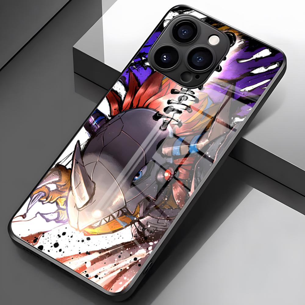 

Pop Cool Digimon Japan Anime Phone Case For IPhone 17 Pro Max 16 15 14 Pro Max 13 11 X Xs Xr 8 7Plus Glass Cover iPhone 15 Pro Max