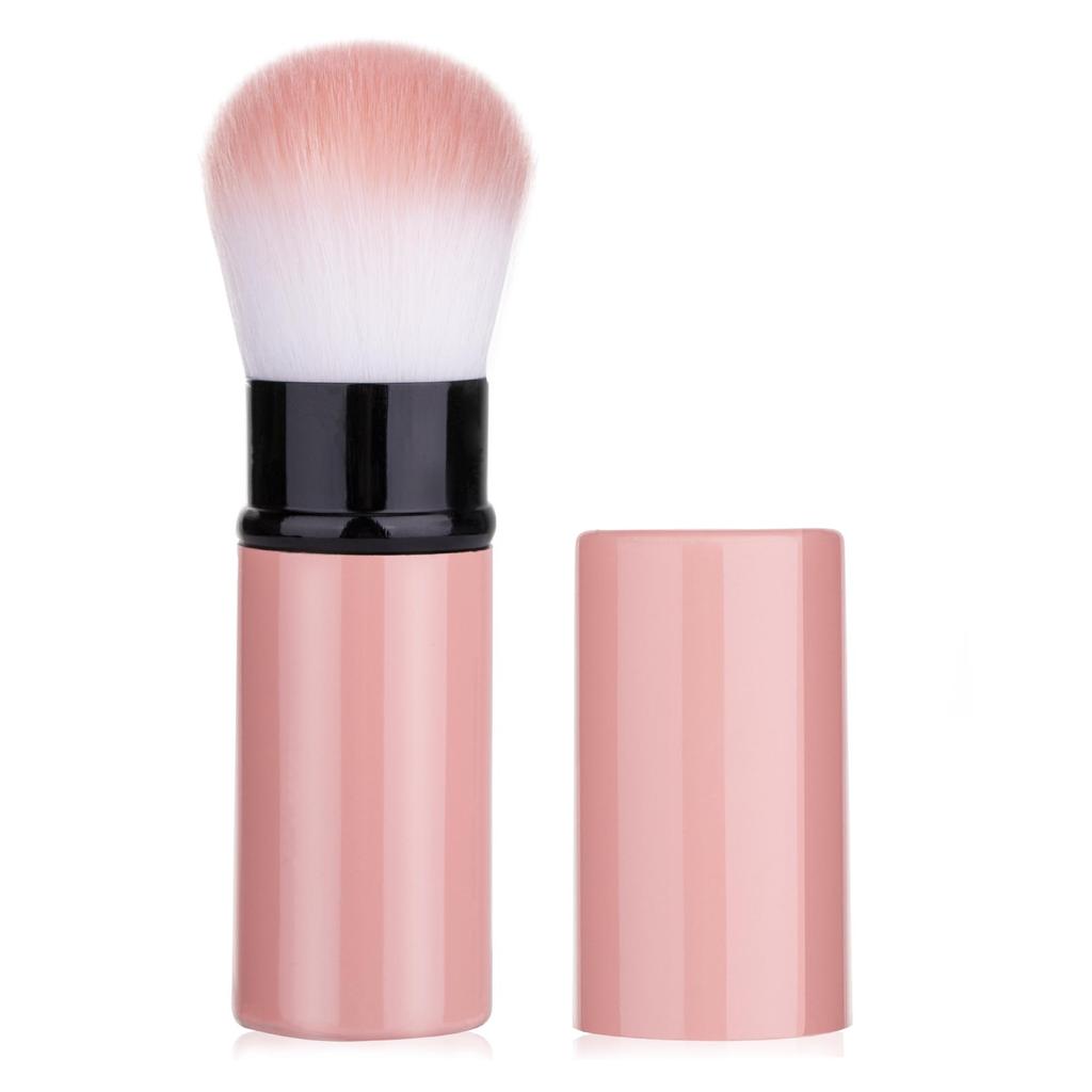 Compact Retractable Makeup Brush - Blush, Powder, Mushroom Head Tool