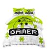 Gaming Controller Plush Bedding Set - 3 Piece Digital Print Duvet Cover Set