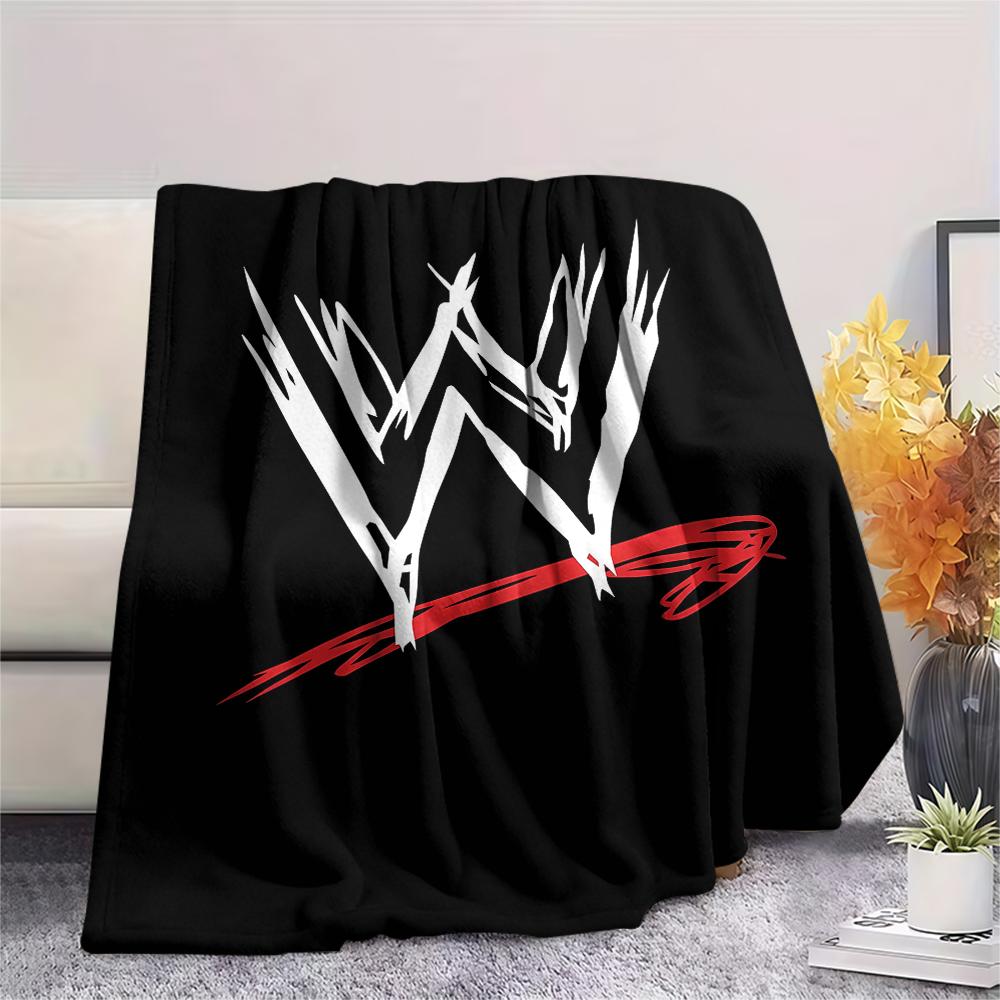1PC WWE Print Flannel Blanket, High quality All Seasons, Home Decor, Warmth and Comfort, Perfect for Christmas Gifts