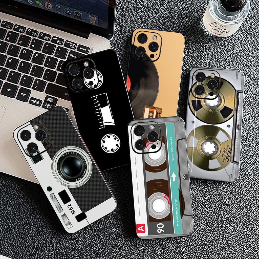 Cover for Motorola Moto G86 G57 E14 E15 G14 G34 G67 G84 G24 A54 G15 Power E22 Phone Case Cassette Retro Camera Vintage Tape