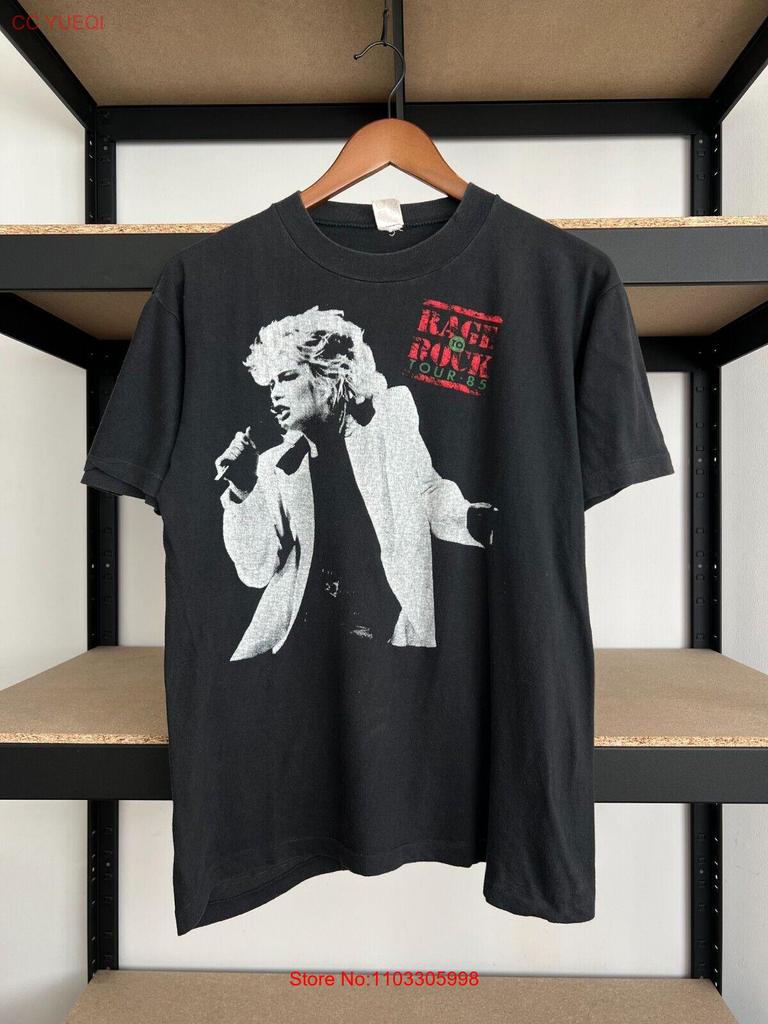 Vintage 1985 Kim Wilde Rage To Rock Tour Pop Band Black Tshirt Sz L