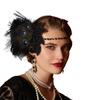 Vintage Feathered Headpiece 1920s Flapper Cosplay Headband Headpiece for Women Masquerade Halloween Weddings Parties