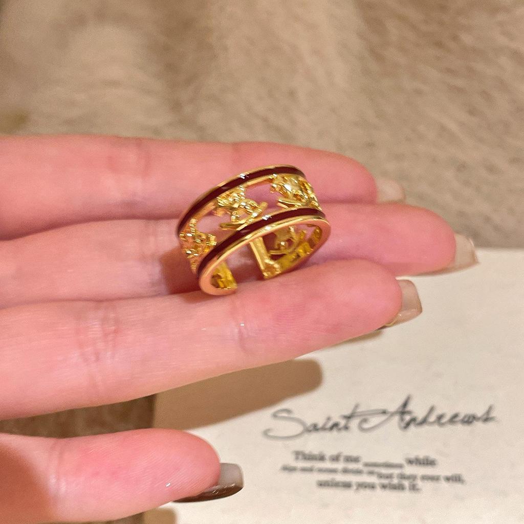 New Year Exquisite Chinese Horse Adjustable Ring for Women - Versatile Light Luxury Index Finger Accessory