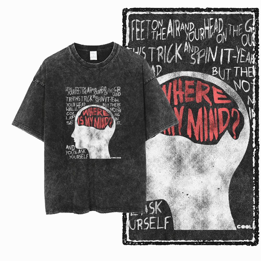 U5 100% Cotton Acid Washed Cool Streetwear Print Unisex T shirt Big size Cool Vintage men tshirt Cool tee shirt for men