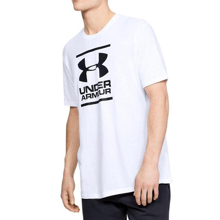 Under Armour Casual Round Neck Breathable Sport T-Shirt Men Tops White 1326849-100