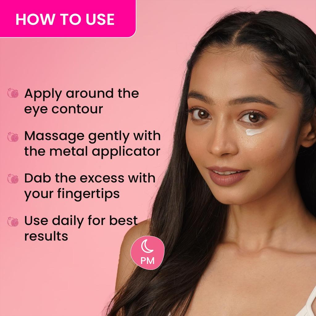 Dot & Key Pomegranate Retinol Caffeine Eye Cream For Fine Lines Dark Circles Hydration Firm Look 20 ml Under Eye Care