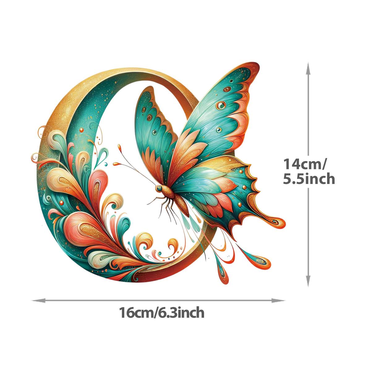 

DTF нашивки на одежду бабочка с буквами А-Я новый моющийся аксессуар для одежды с теплопередачей, нашивка «сделай сам» с индивидуальным логотипом
