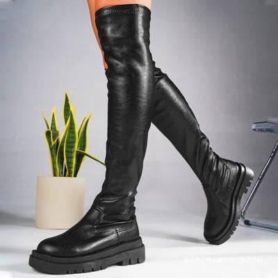 Plus-size Boots for Women, Over-the-knee Thick-soled Boots for Slimming, Long Boots for Women, Single Shoes