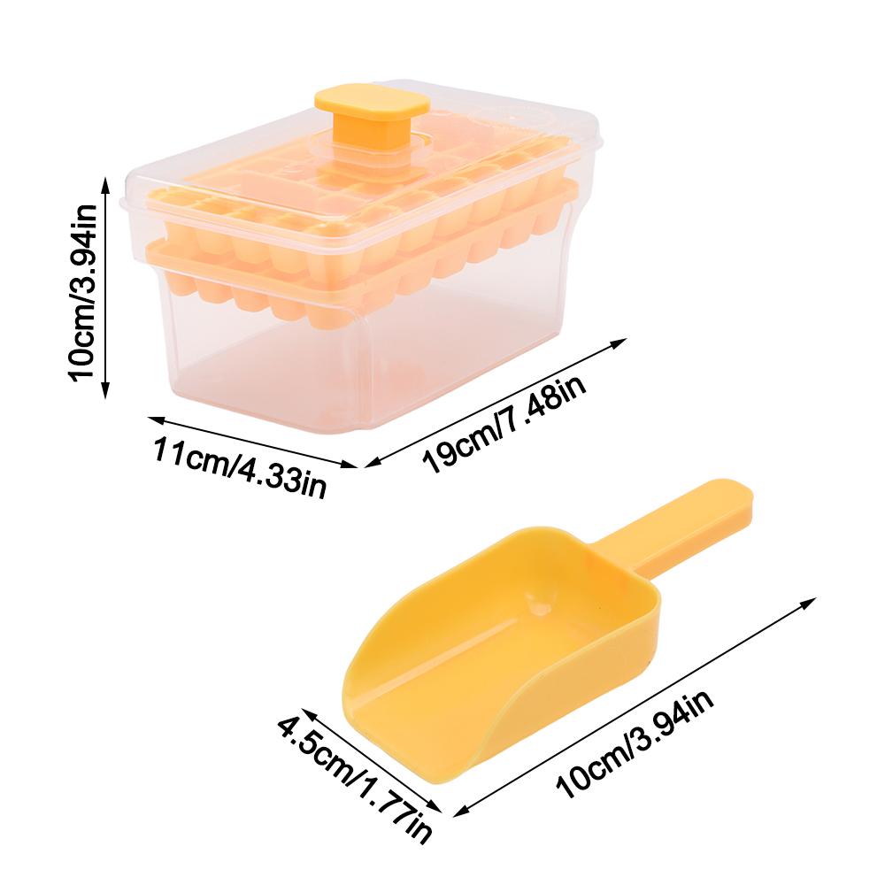 New 34/68 Compartments Ice Cube Mould Press Type With Lid Home Ice Box Ice Tool Ice Compartment Boxs Gifts