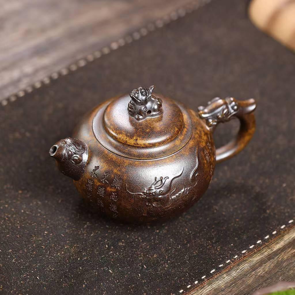 Authentic Duan Ni Yixing Zisha Qilin Teapot - High-End Kung Fu Tea Set Gift