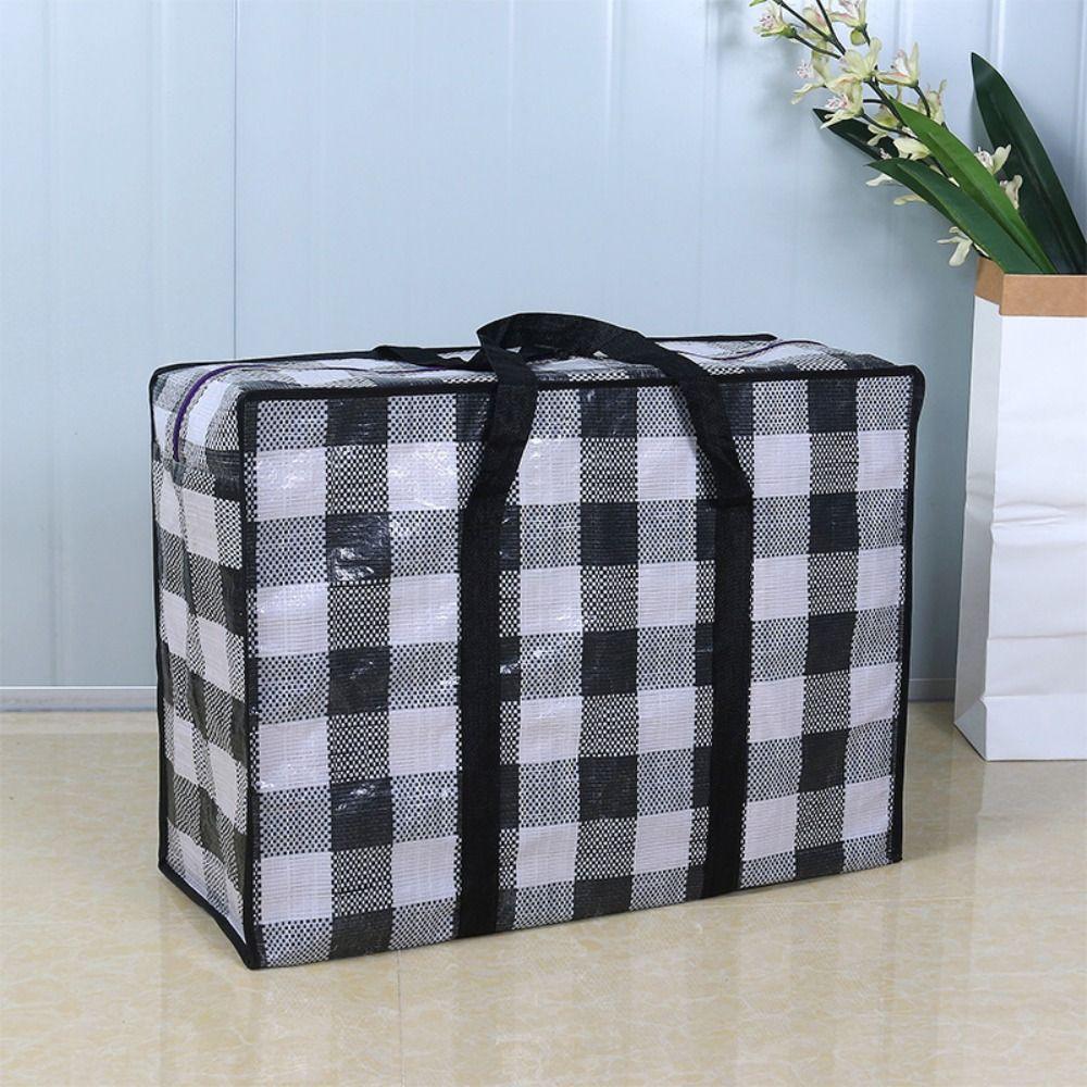 Large Capacity Moving Package Bag Black Luggage Packing Bag Quilt Clothes Storage Bag  Home