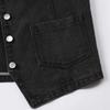 Denim Vest Jacket    Vintage Women Casual Solid Color Sleeveless Jean Jacket Top