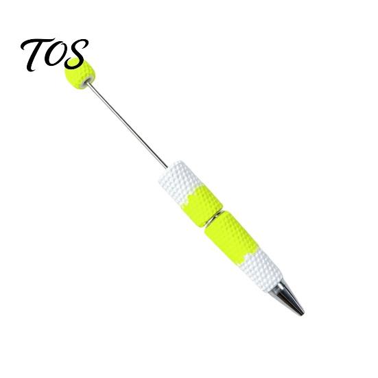 Beadable Ballpoint Pens DIY Pen, Colorful Fancy Beaded Crafting Gift for Students, Party Favors, Creative Office Supplies Customizable Beads