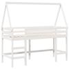 VidaXL Lit superposé et échelle et toit blanc 90x190cm bois pin massif, lit intermédiaire, lit mezzanine avec échelle, lit 3282115