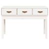 VidaXL Table console Blanc 114x40x75 cm Bois massif de pin 821755