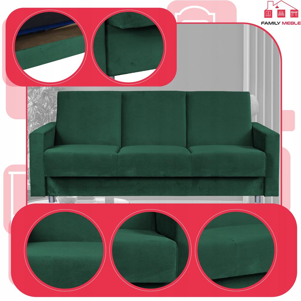 Sofa Sofa Alicja Sofa Bed Bonell Bed Family Furniture Green