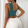 Women's Crisscross Cut Out Vest  Wrap  Solid Cami Tank Tops