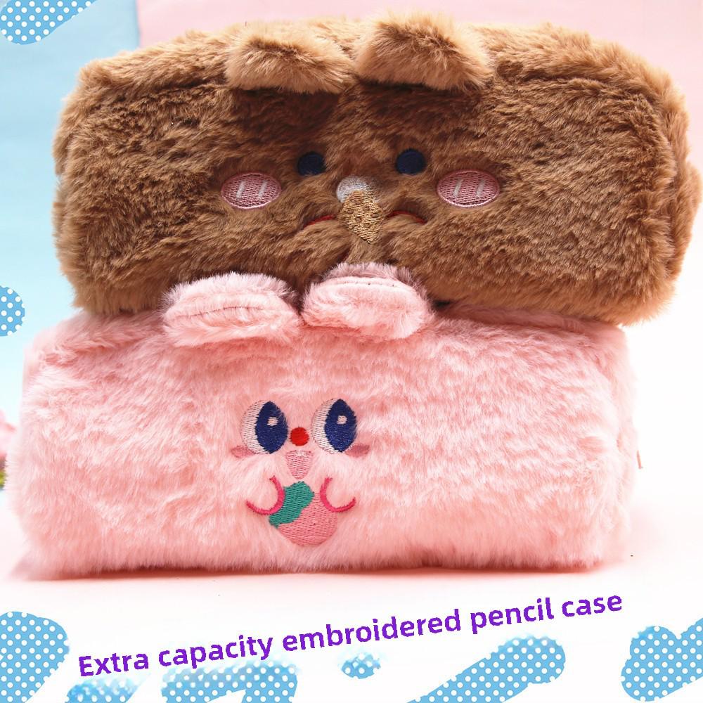 Large Capacity Cute Bear Plush Pencil Case and Stationery Bag
