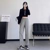 Navy Blue Simple Harem Pants for Women Korean New High-quality Small Casual Pants Loose