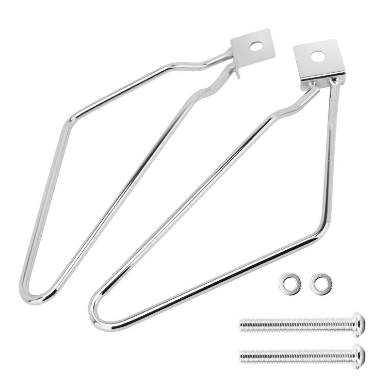 

1 Set Motorcycle Saddle Bags Bracket Side Box Protective Rack Compatible For Harley Sportster 883 Iron XL883N Dyna Fat Bob FXDF срібний