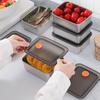 3/2/1/0.6L Edelstahl Kühlschrank Lebensmittel Aufbewahrungsbox Mit Kunststoffdeckel Lebensmittelzubereitungs-Frischebox Picknickbox