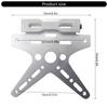 Reflective Motorcycle & Electric Bike License Plate Frame Motorcycle License Plate Mount with Theft Protections Aluminum
